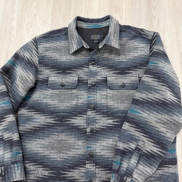 Pendleton Magic Valley CPO Jacket Men's 2XL XXL Aztec Print Shacket Button - Picture 2 of 8